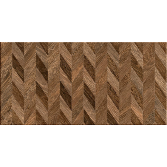 WOOD ESPIGA CUERO 30x60 πλακάκι τοίχου ματ όψη ξύλου καφέ